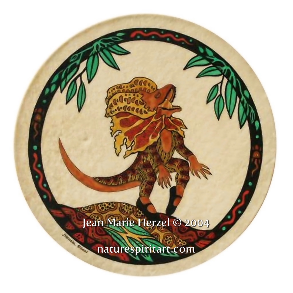 Frilled Lizard and Eucalyptus