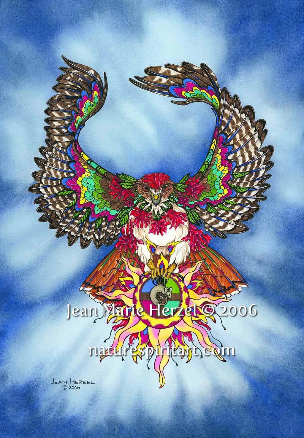 Mercurius: Mercury, Messenger of the Gods (Hawk and Bee Balm)